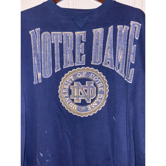 Notre Dame - Sweatshirt - Blue & Gray - Large - Picture 2 of 4